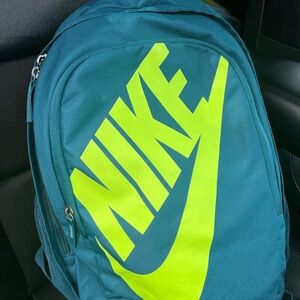 Nike Blue and Neon Green Men's Backpack
